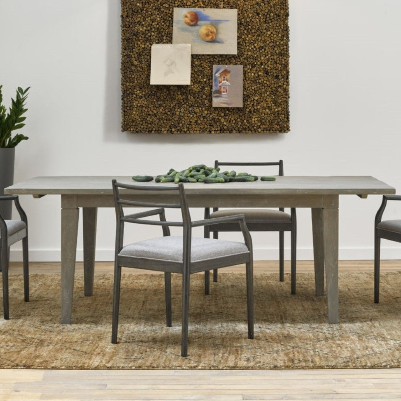 Digby Grey Reclaimed Wood Dining Table 84"