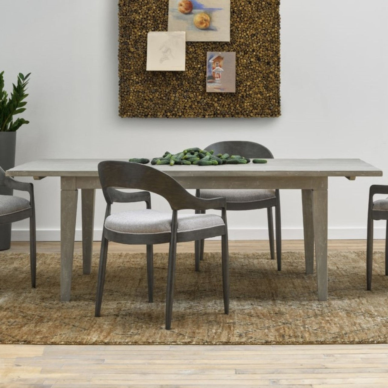 Digby Grey Reclaimed Wood Dining Table 84"