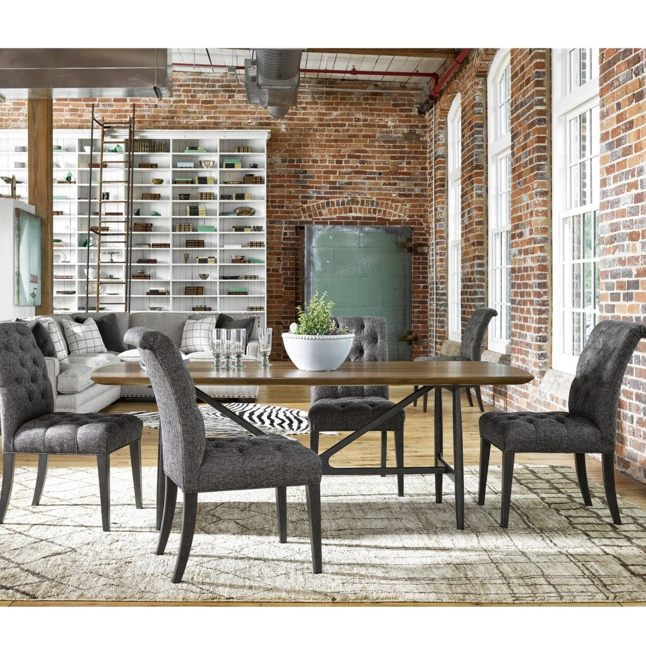 Ingram Mid-Century Modern Dining Table 86"