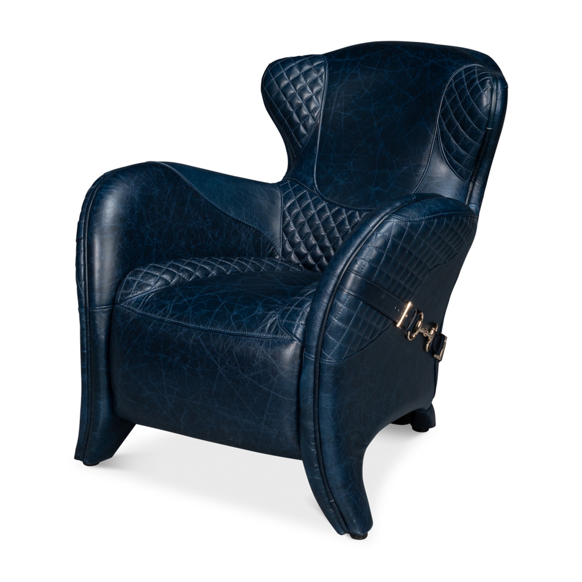 Hera Arm Chair, Chateau Blue by Sarreid Ltd