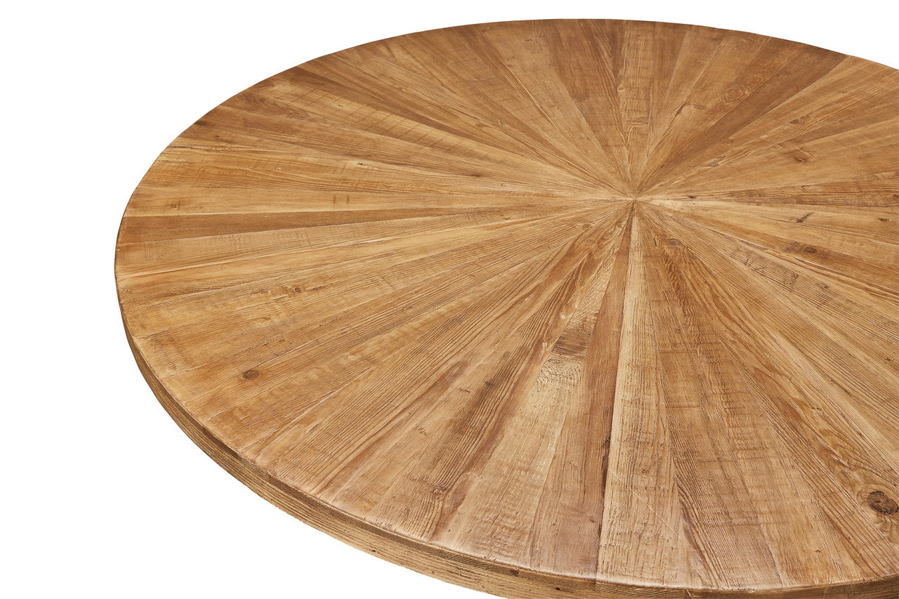 Equator Reclaimed Wood Round Dining Table 60"