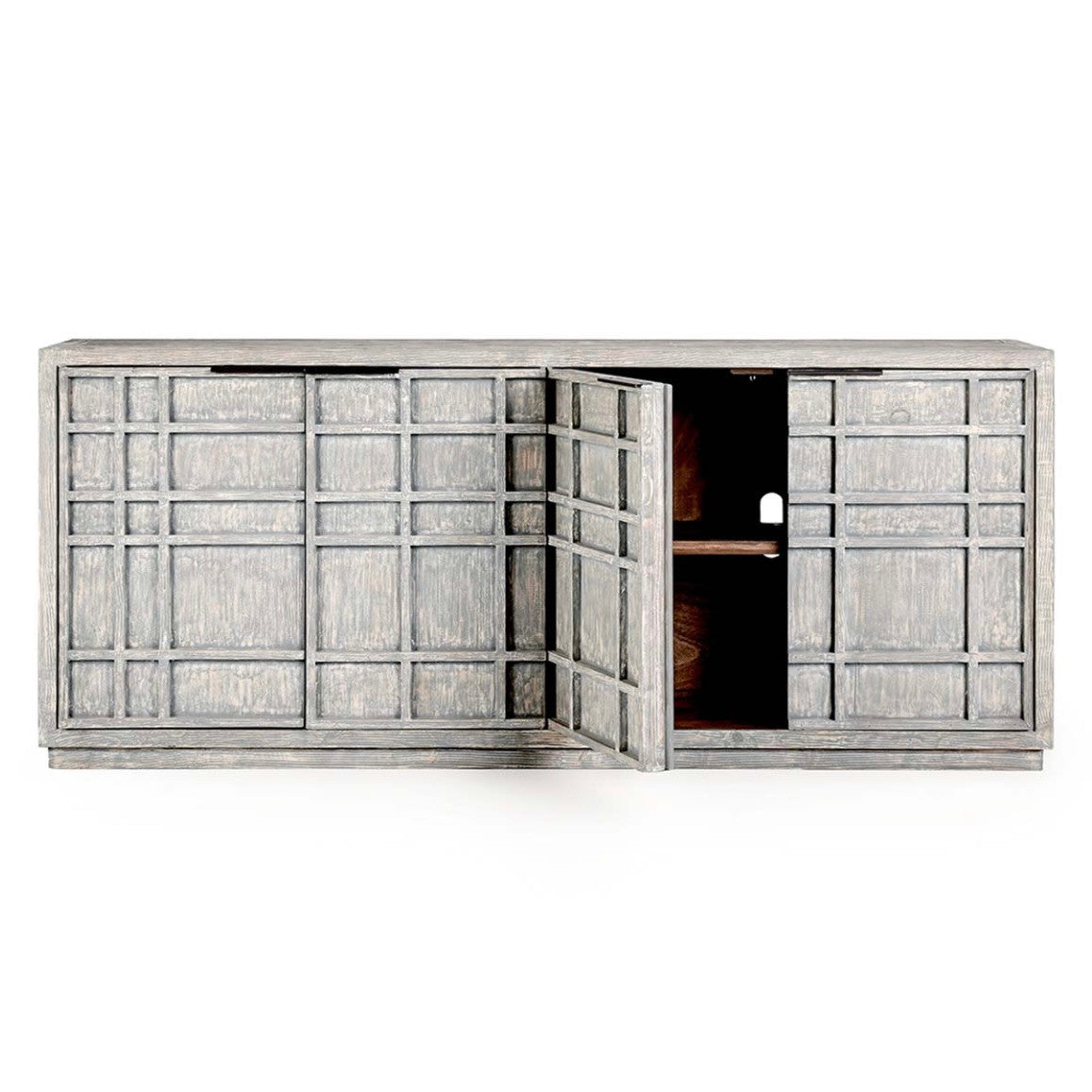 Chandler 4-Door Reclaimed Wood Sideboard in Antique Blue