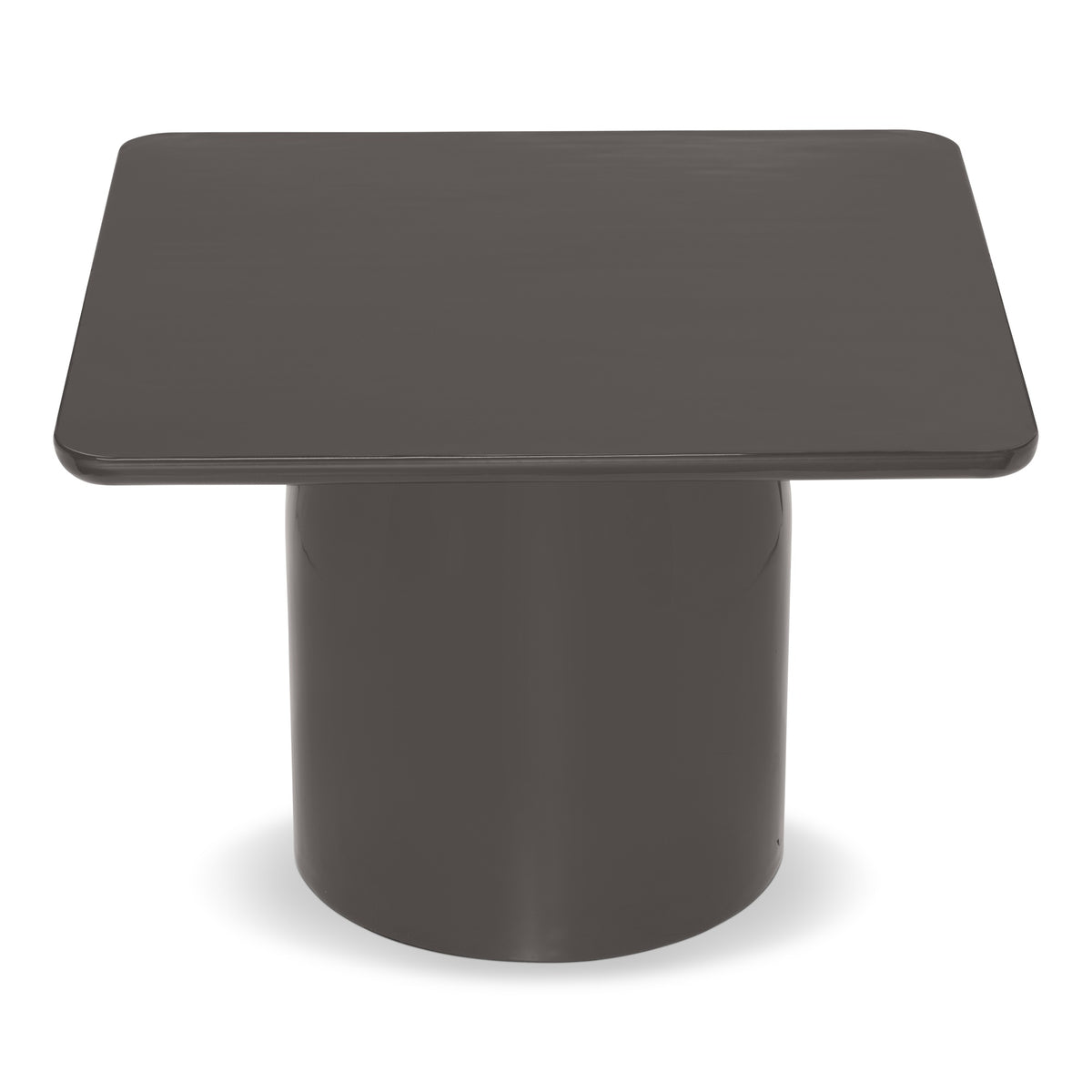 Alessia Tall Enamel Coffee Table Deep Umber Brown, 16.5" by Urbia - detail 3