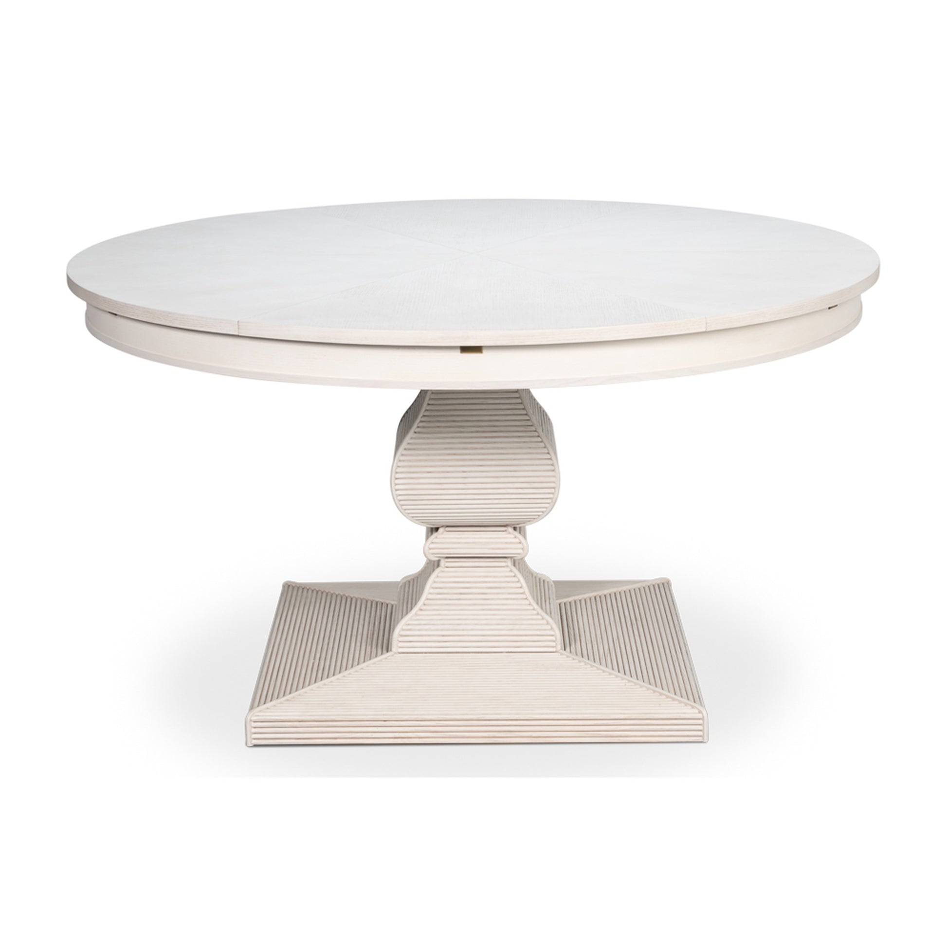 Kelso Jupe Dining Table,White,Med by Sarreid Ltd