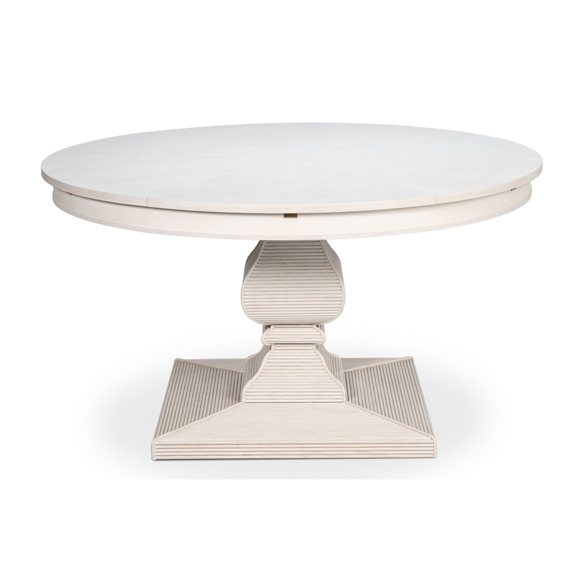 Kelso Jupe Dining Table,White,Med by Sarreid Ltd