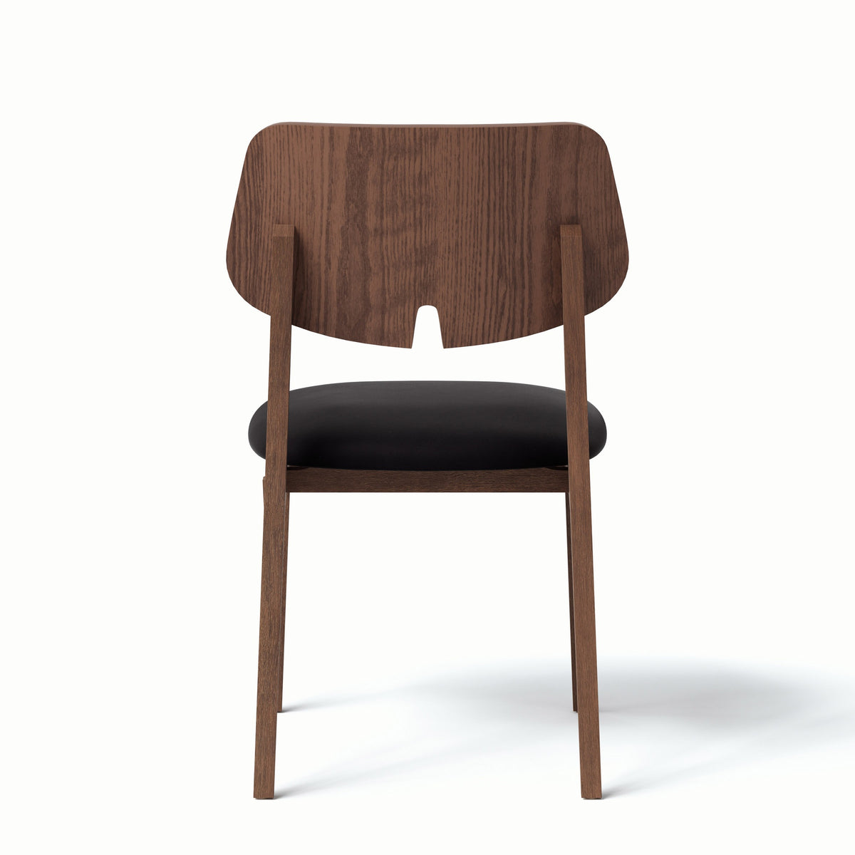 Beth Dining Chair Nogal, Shimmy Black Vinyl by Urbia - detail 5