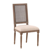 Linen & Oak Caned Back Side Chair by Furniture Classics at ZIN Home