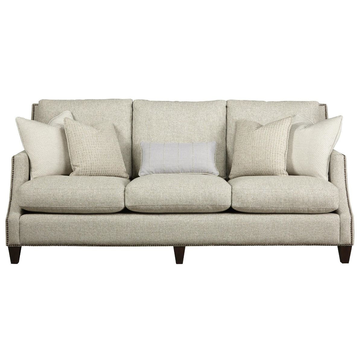 Brady 3-Seat Scooped Arm Sofa with Nailheads