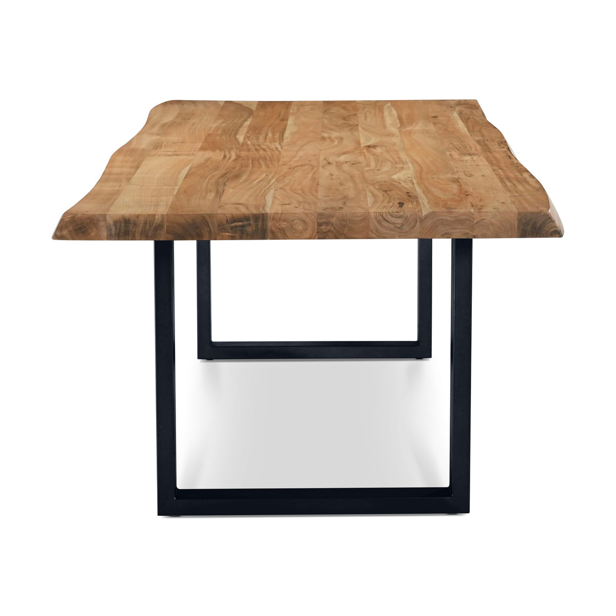 Brooks Dining Table U Base 40" x 92" Teak Top - Black Base by Urbia - detail 3