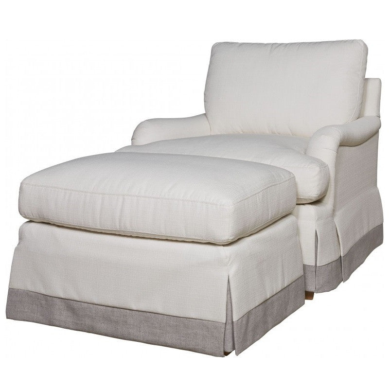 Carmichael Skirted Ottoman