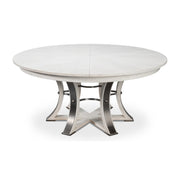 Tower Jupe Dining Table,Lrg,Working Wht by Sarreid Ltd