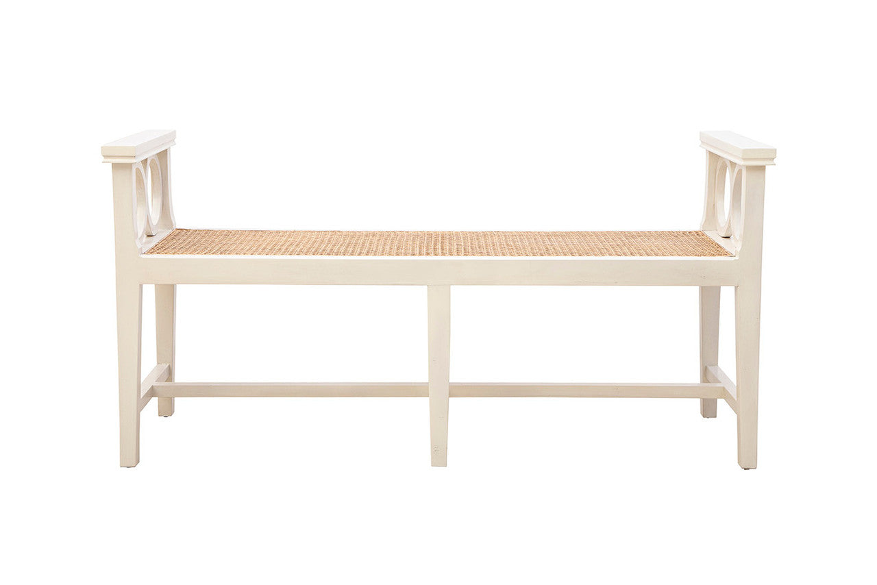 Cream Circles Bench - 54.25'