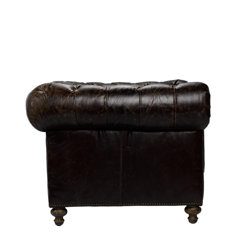 Warner Leather Chesterfield Arm Chair