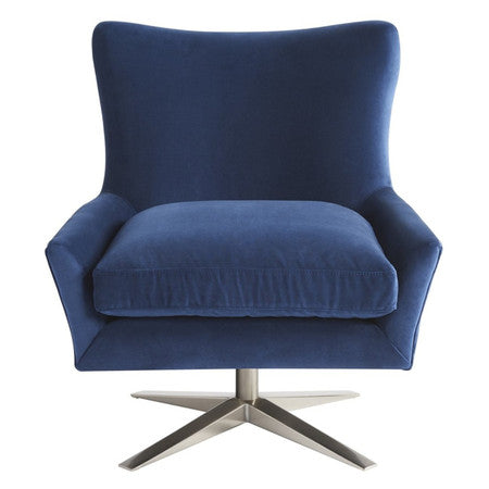 Everette Accent Chair - Sapphire Velvet Midnight Blue