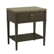 Soliloquy 1 Drawer Stone Top Nightstand - Cocoa,788350