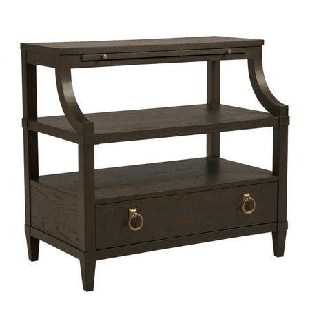 Soliloquy Open Shelf Bedside Table - Cocoa