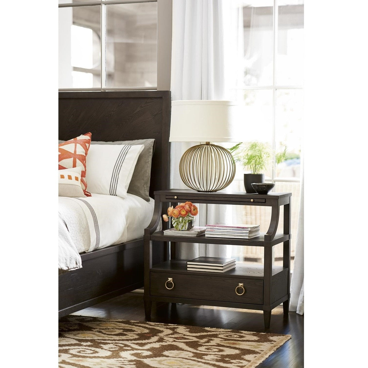 Soliloquy Open Shelf Bedside Table - Cocoa,788355