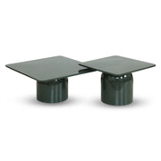 Alessia Nesting Coffee Tables, Tall Obsidian Green / Short Obsidian Green by Urbia - product view