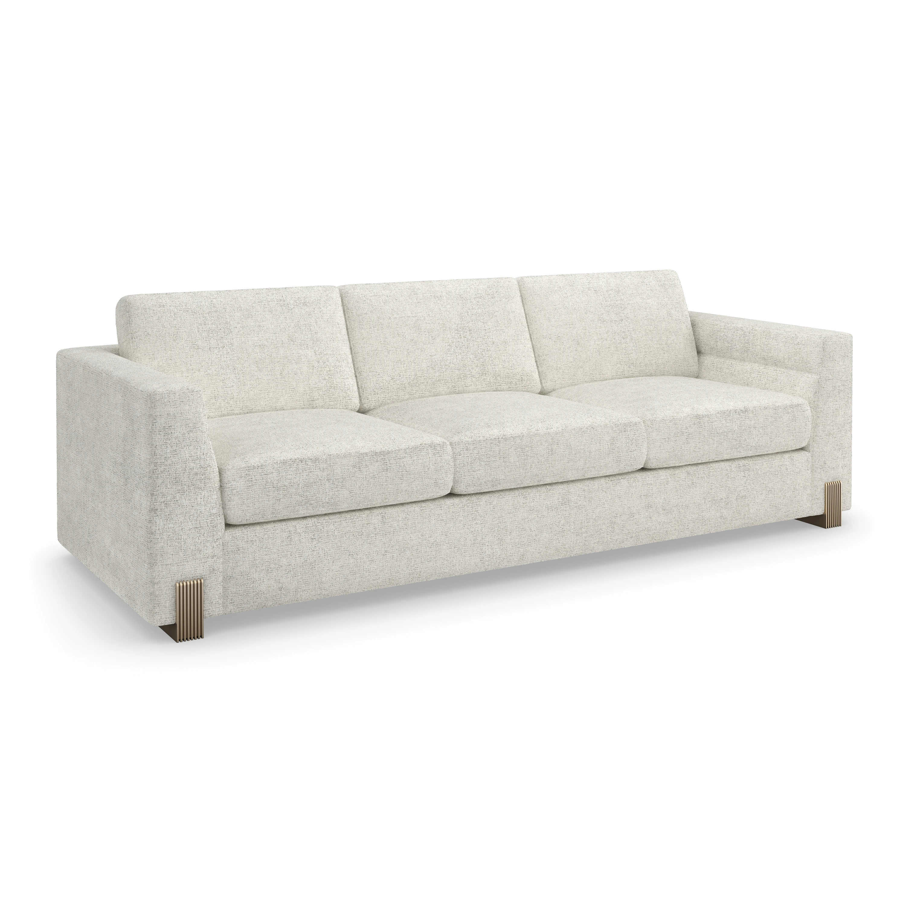 Counter Balance Sofa Brushed Gold 98" by Caracole - view 4