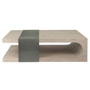 Danica 62" Reclaimed Wood and Iron Coffee Table - White