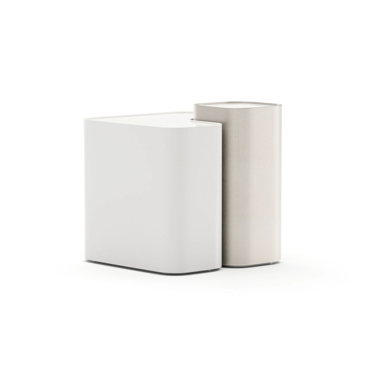 Bloc Bunching Side Table Soft Silver Paint by Caracole - view 2
