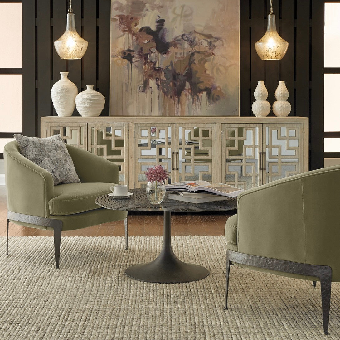 Aurelia Olive Green Velvet Accent Chair 