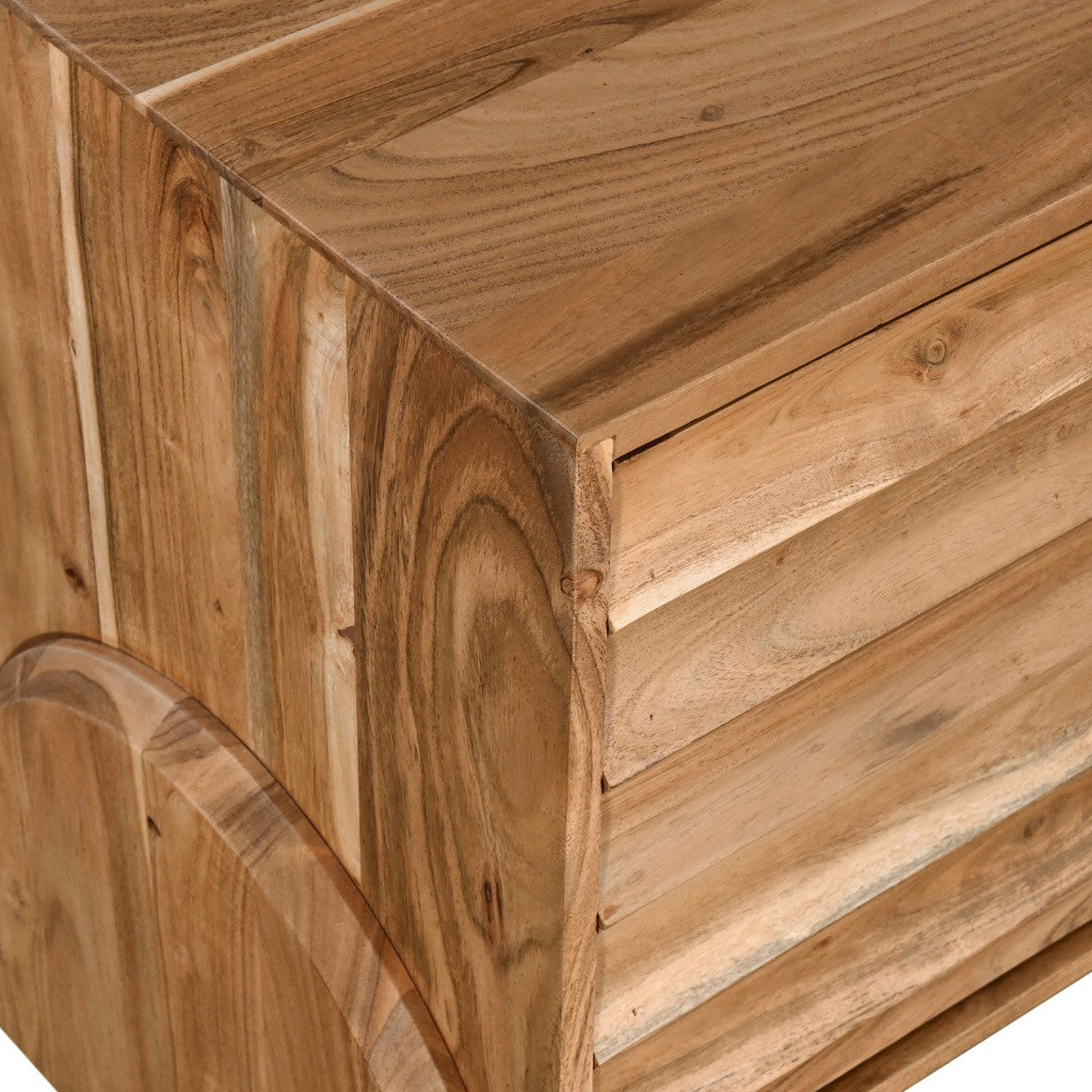 Catania Media Cabinet Natural Acacia 59"