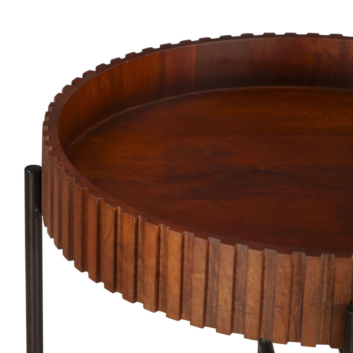 Valor 29" Nesting Tray Tables in Pecan Brown