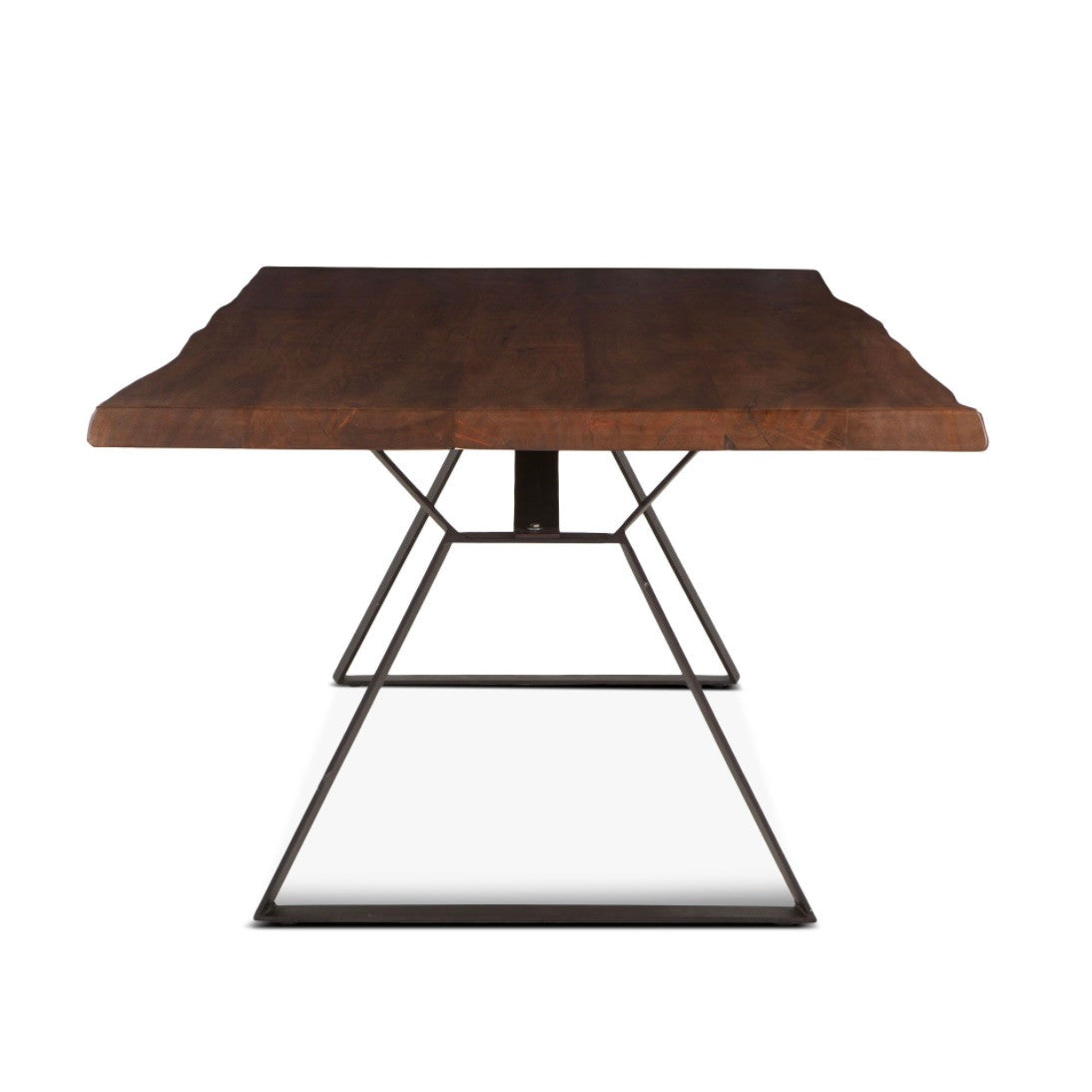 Brooklyn Loft Live Edge Solid Wood Iron Leg Dining Table 106"