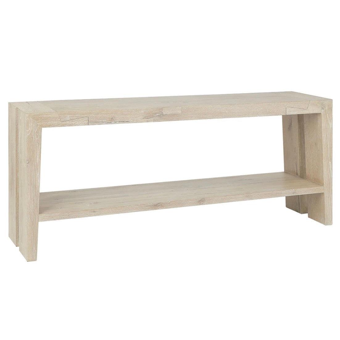 Troy Reclaimed Oak Console Table in Aged Cream 72"