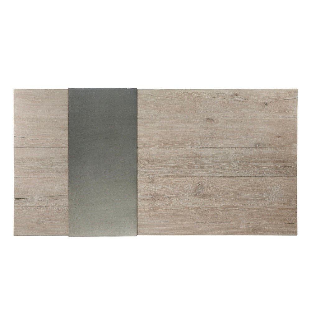 Danica 62" Reclaimed Wood and Iron Coffee Table - White