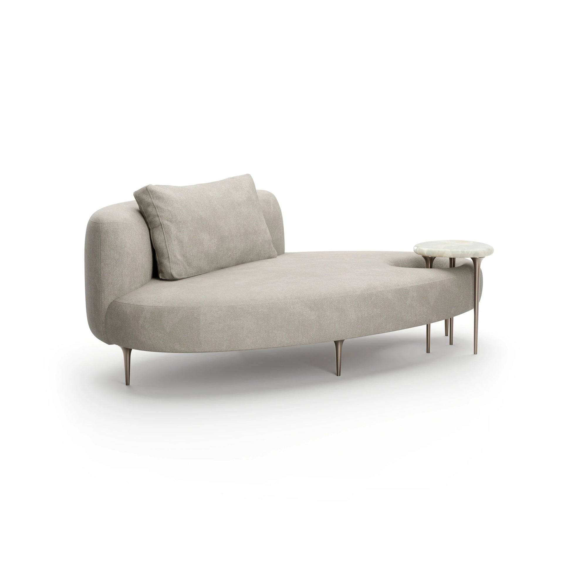 Echo Lounge Champagne Gold Settee 81" by Caracole - view 2