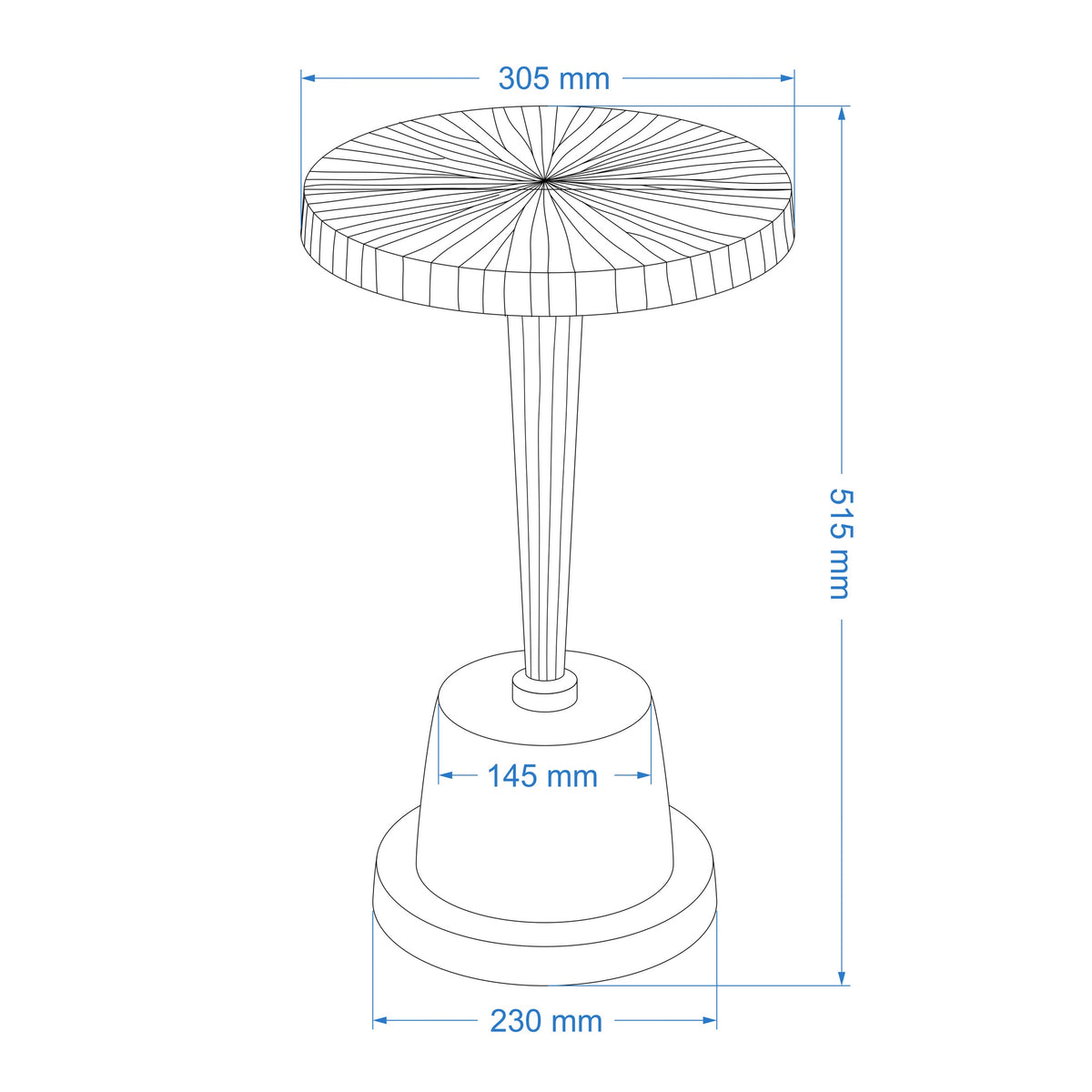 Ines End Table Graphite by Urbia - detail 7