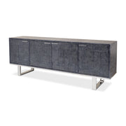 Bronzini Credenza, Embossed Blue/Grey by Sarreid Ltd