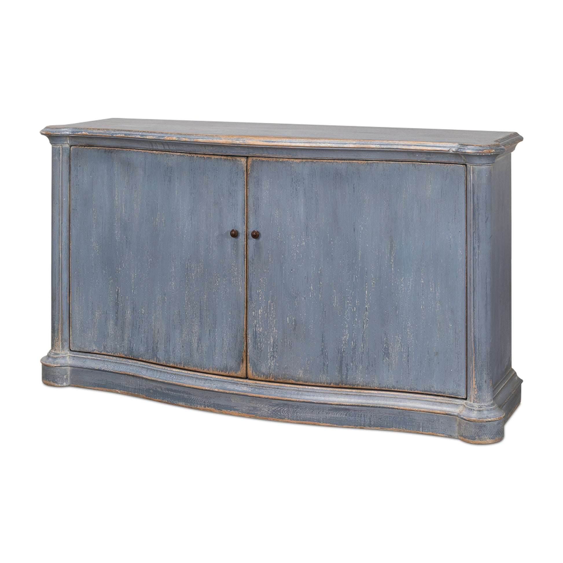 Columns Bowfront Sideboard, Blue by Sarreid Ltd