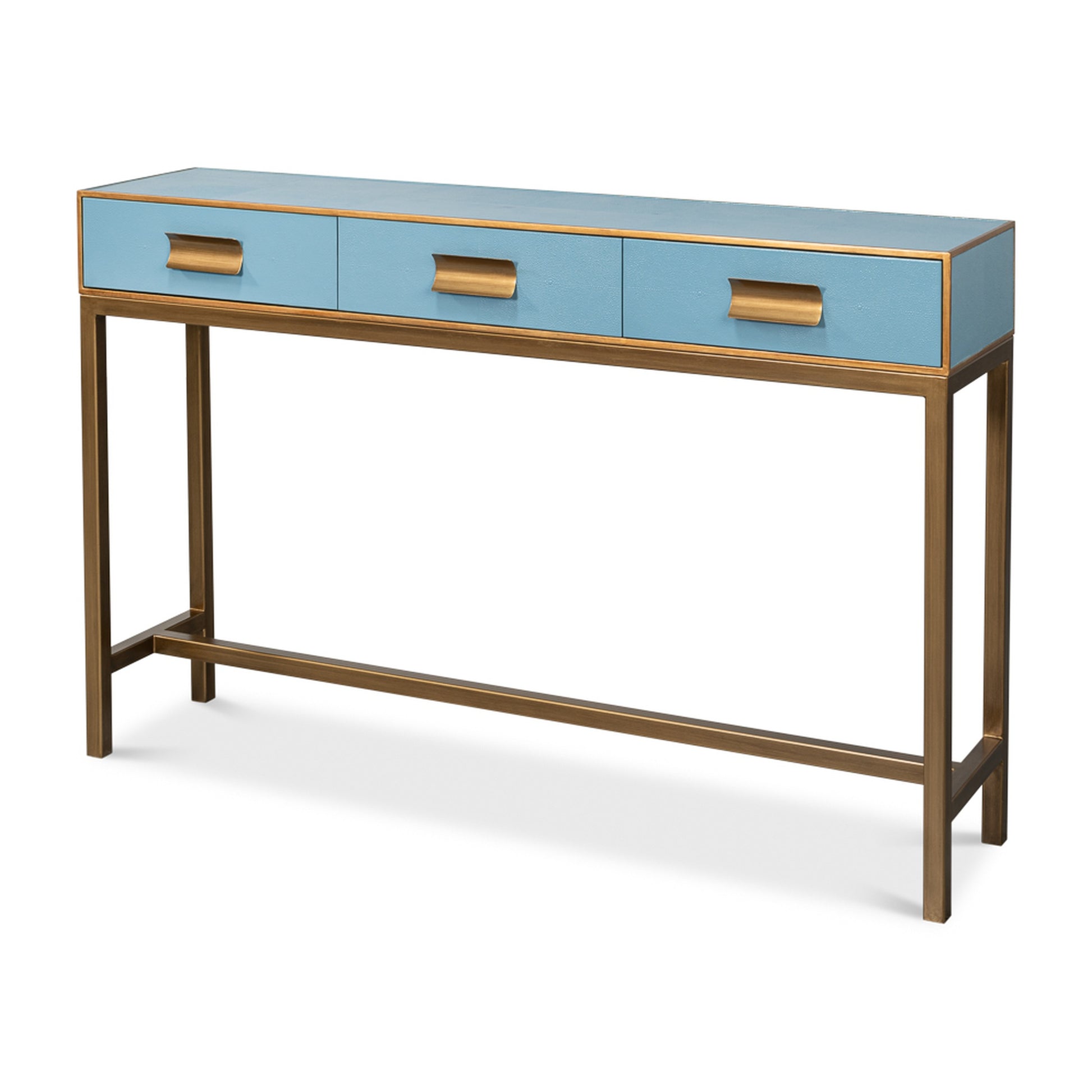 Gideon Shagreen Console, Chambray Blue by Sarreid Ltd