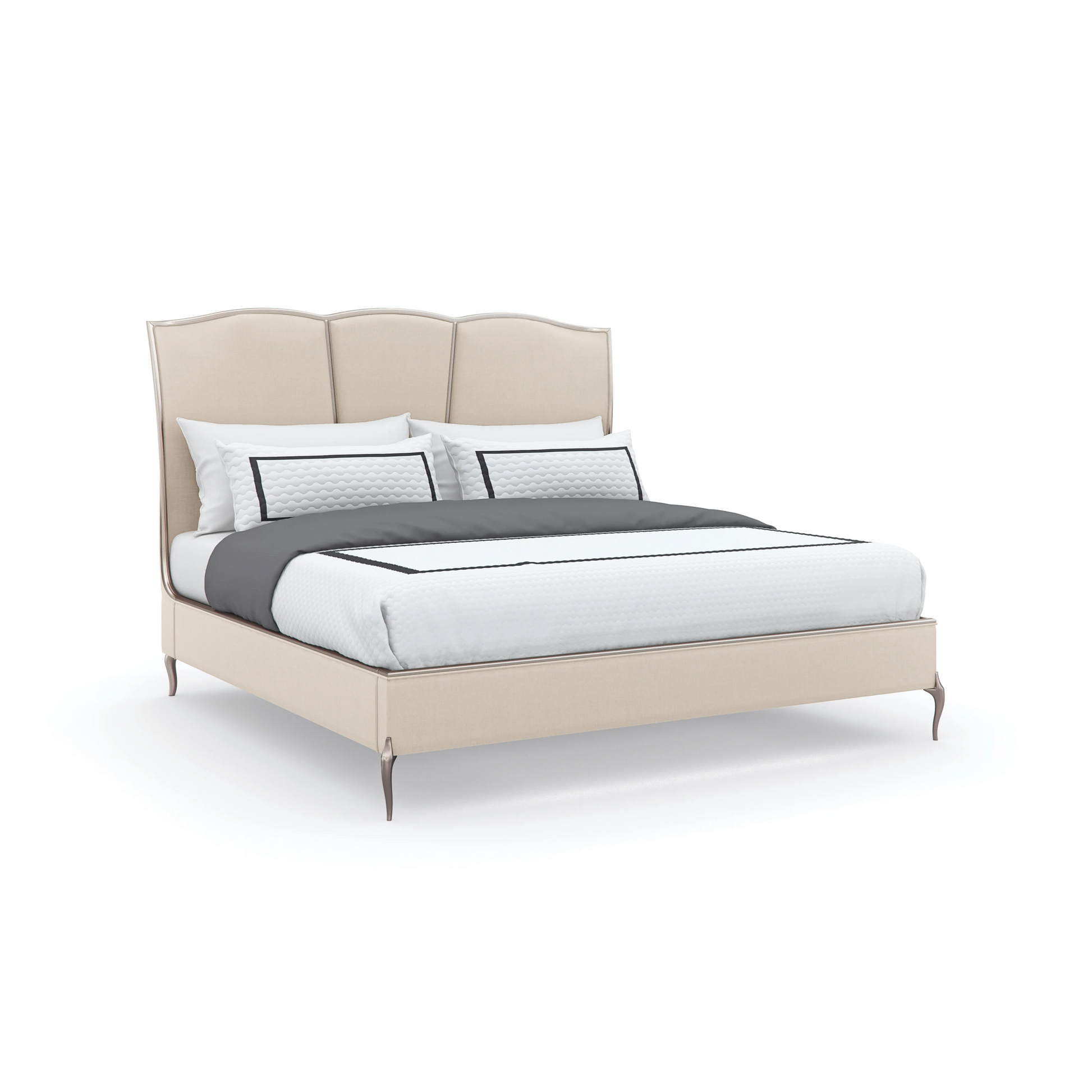 Un-Deux-Trois - King Soft Silver Paint Bed 84.50" by Caracole - view 3