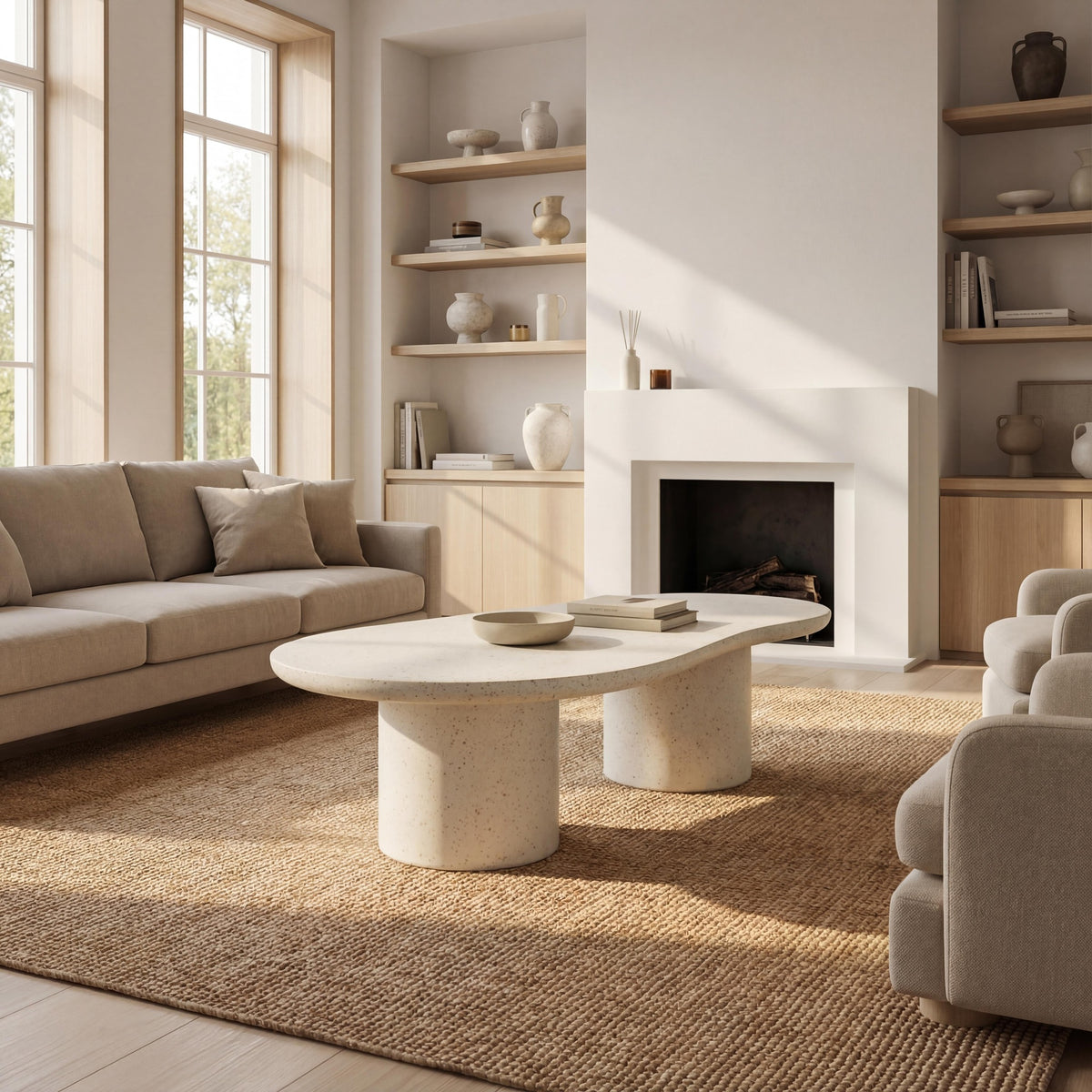 Vogel Coffee Table Ivory Terrazzo by Urbia - detail 10