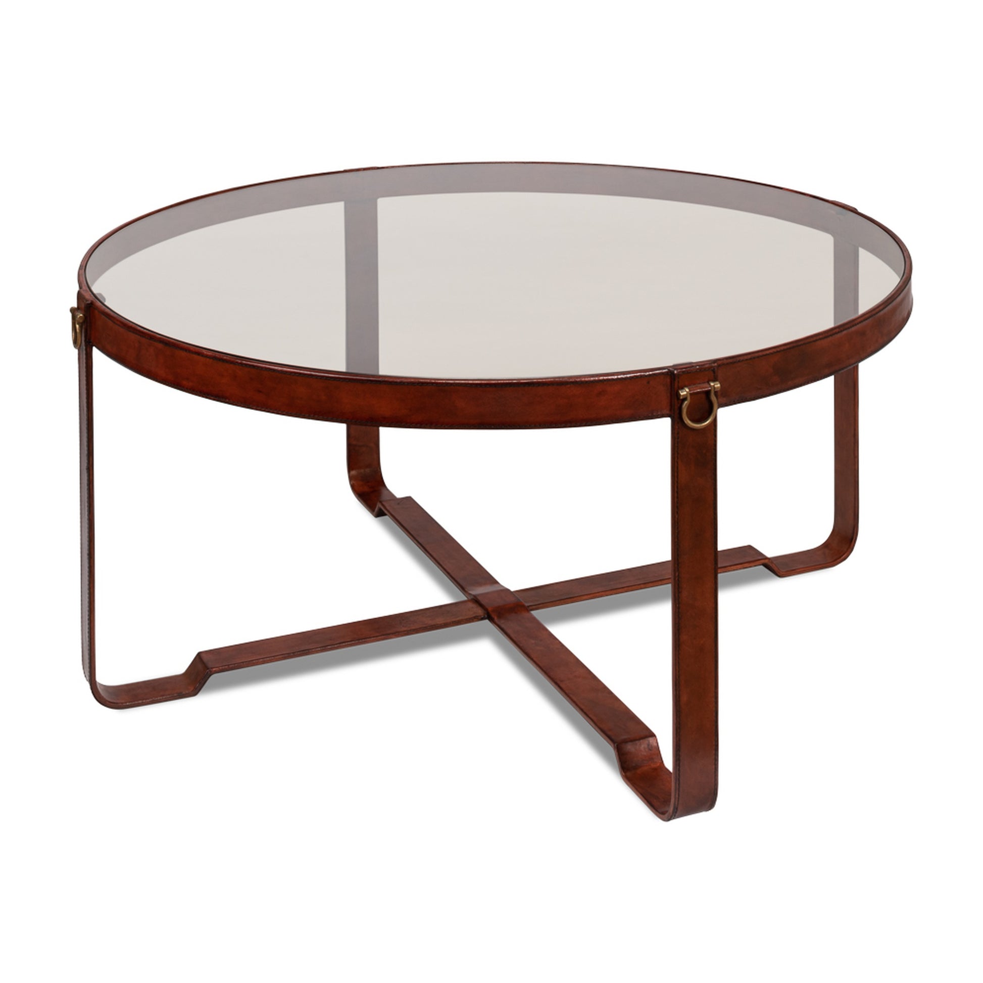 Harness Round Coffee Table by Sarreid Ltd