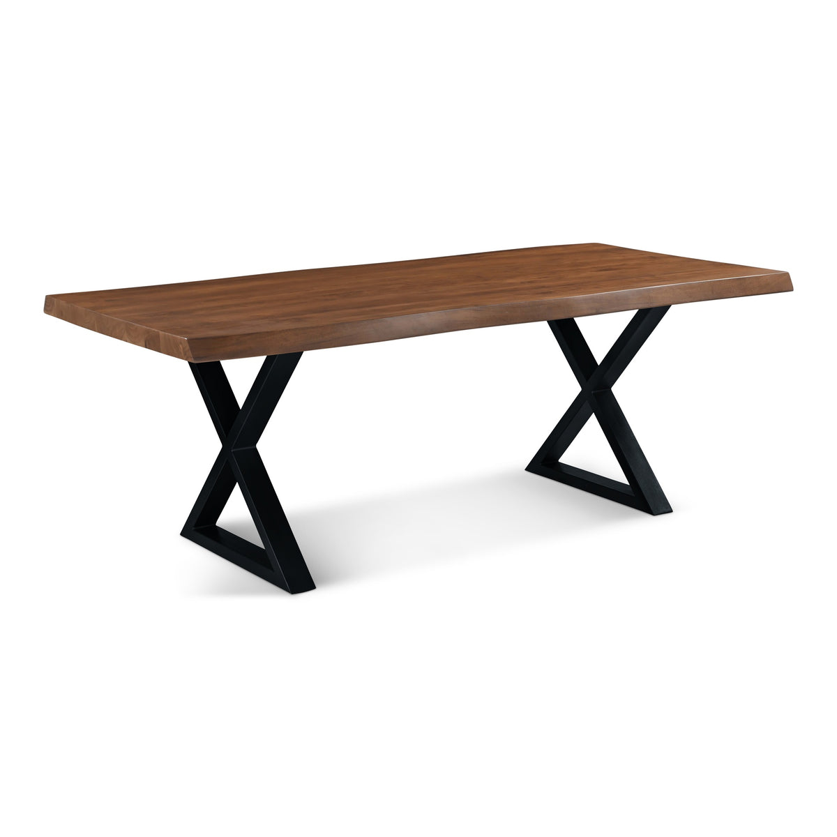 Brooks Dining Table X Base 40" x 79" Americano Top - Black Base by Urbia - detail 2