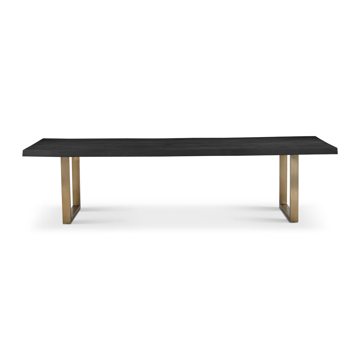 Brooks Dining Table U Base 40" x 116" Ebonized Top - Brass Base by Urbia - product view