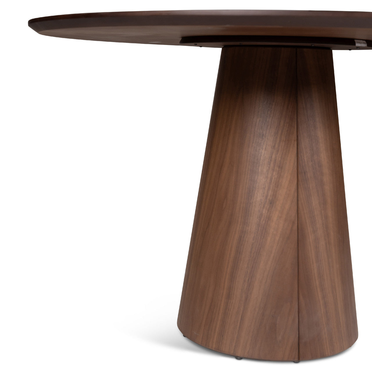 Modern Brazilian - Mona - Wooden Top Round Dining Table - Nogueira