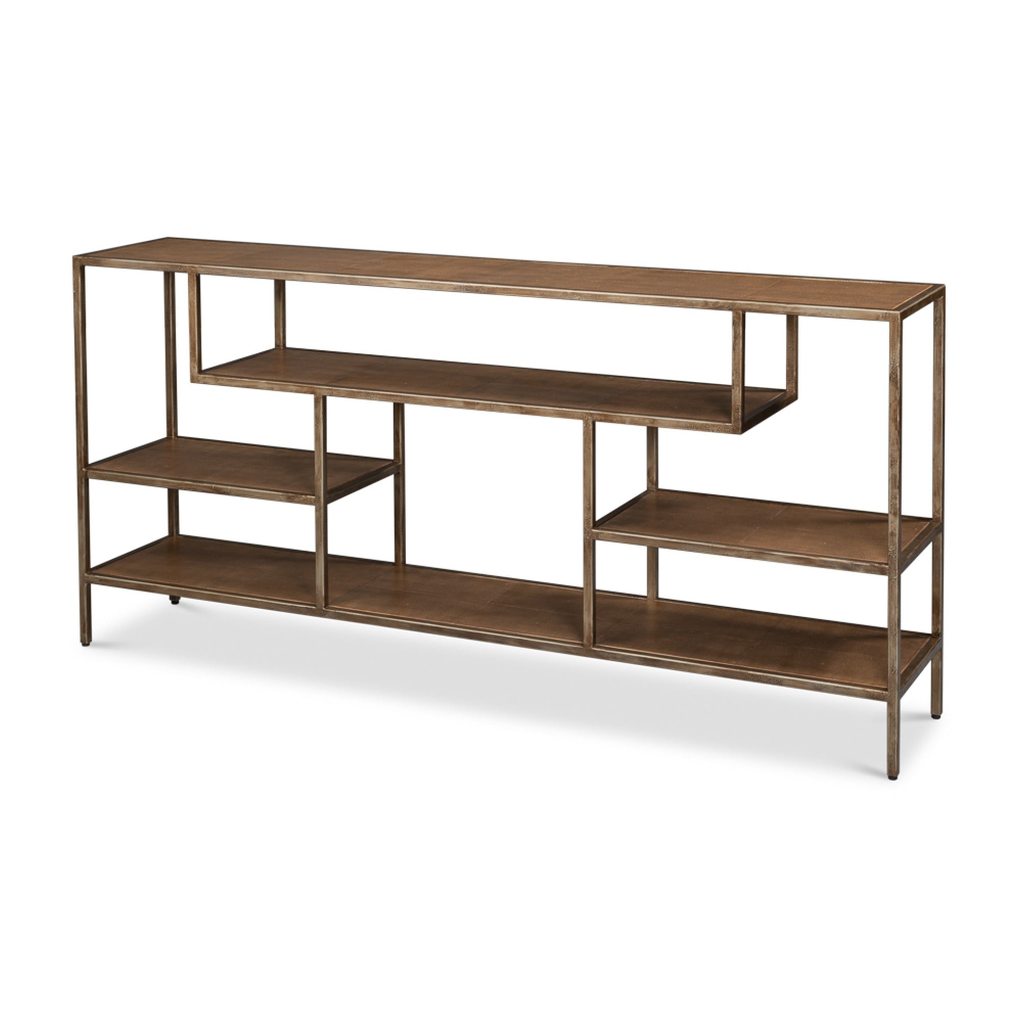 Cullum Shagreen Console, Tawny Brown by Sarreid Ltd