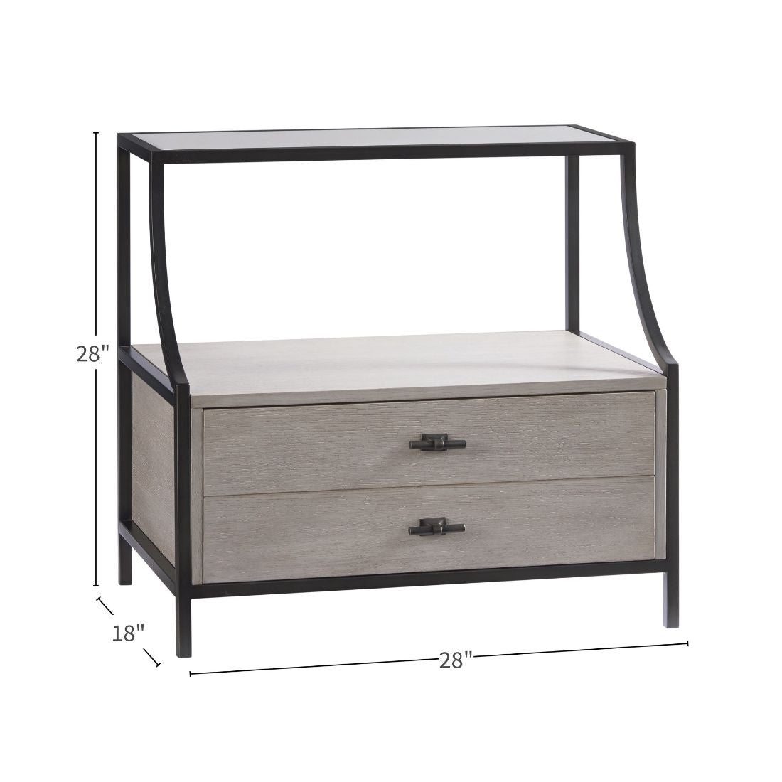 Universal Midtown Stone Top 2 Drawer Night Table