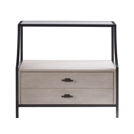 Midtown Stone Top 2 Drawer Night Table