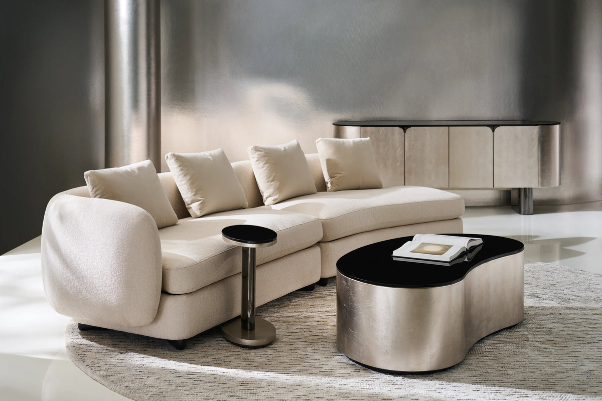 Gustav Charcoal Leaf Entertainment Console 82" by Caracole - view 2