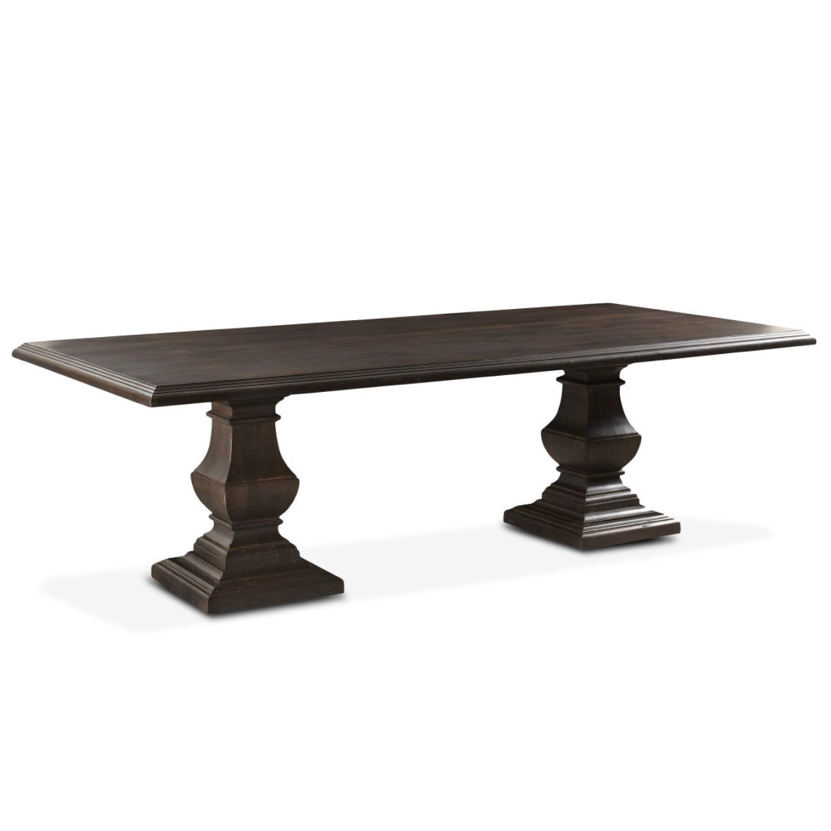 Nimes 98" Solid Wood Dining Table in Antique Brown