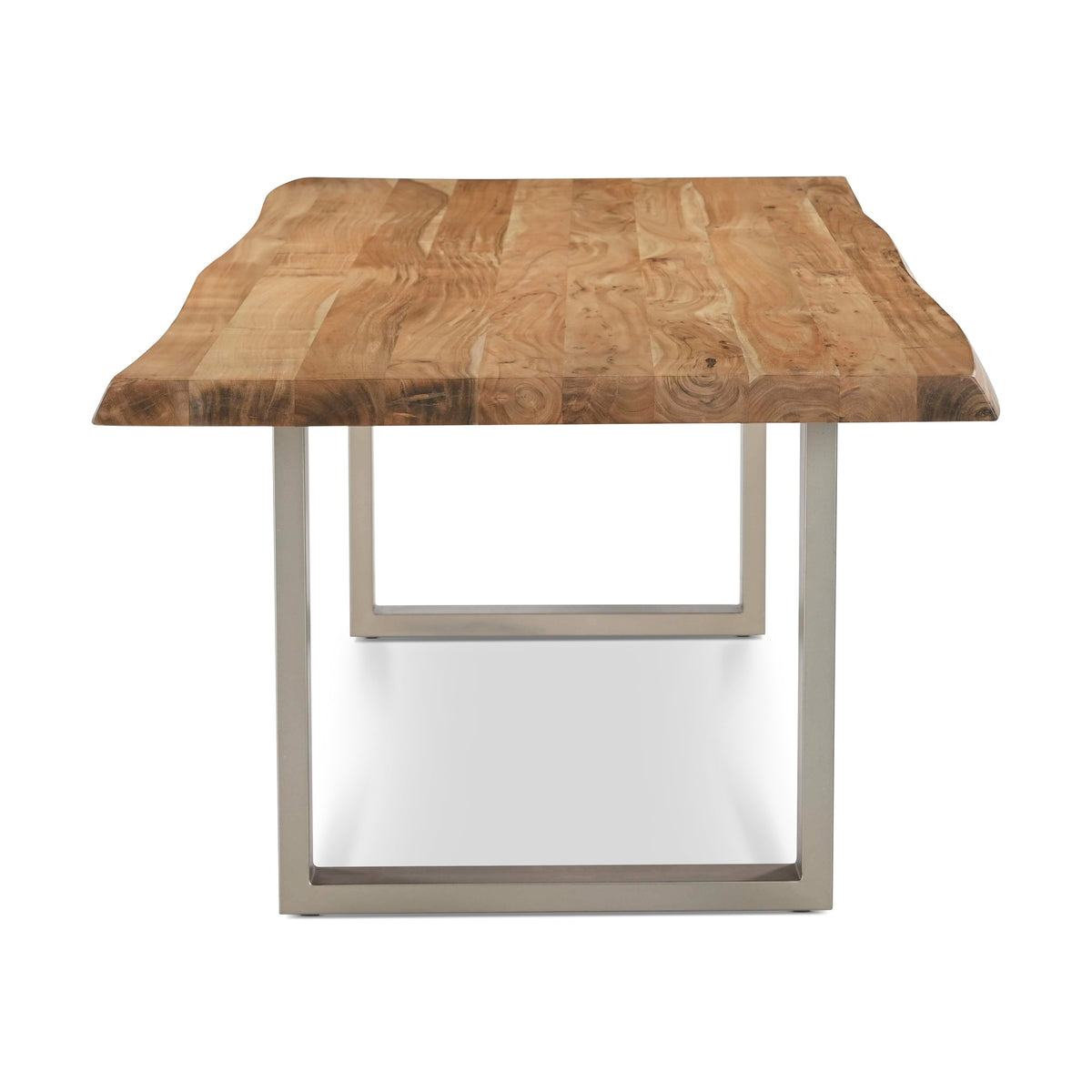 Brooks Dining Table U Base 40" x 92" Teak Top - Pewter Base by Urbia - detail 3