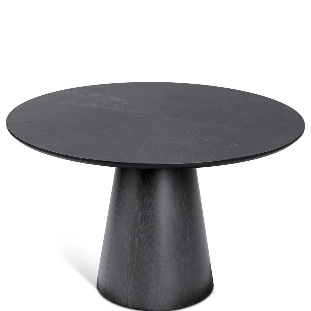 Modern Brazilian Mona Wooden Top Round Dining Table - Ebano by Urbia - detail 3