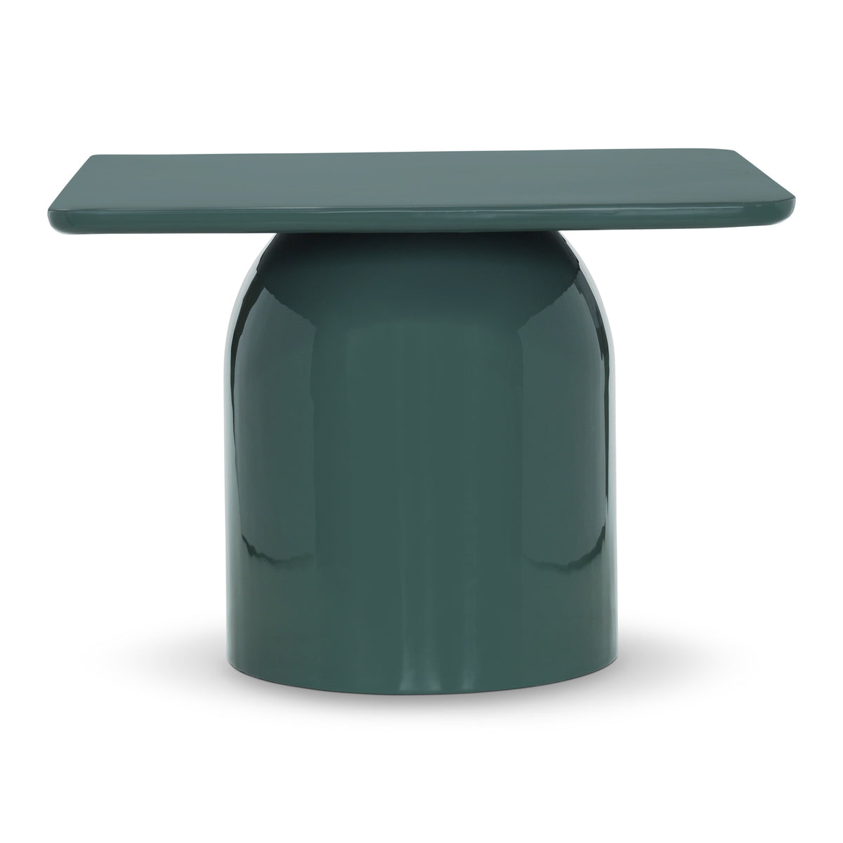 Alessia Tall Enamel Coffee Table Obsidian Green, 16.5" by Urbia - product view